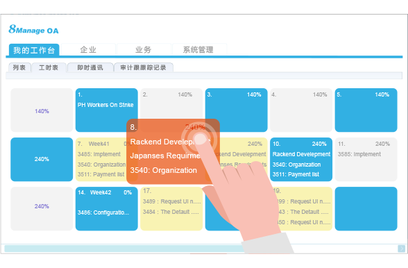 qmchashi 辦公自動化（OA）提供“我的注意力”界麵。